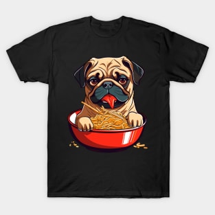 Pug Eating Ramen T-Shirt